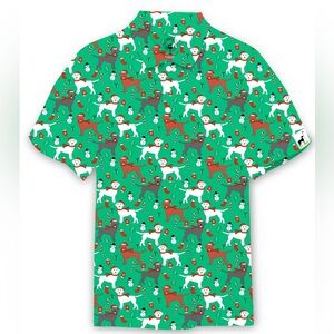 Proud 90 Holiday Pups Golf Polo Size XXL Ugly Christmas sweater